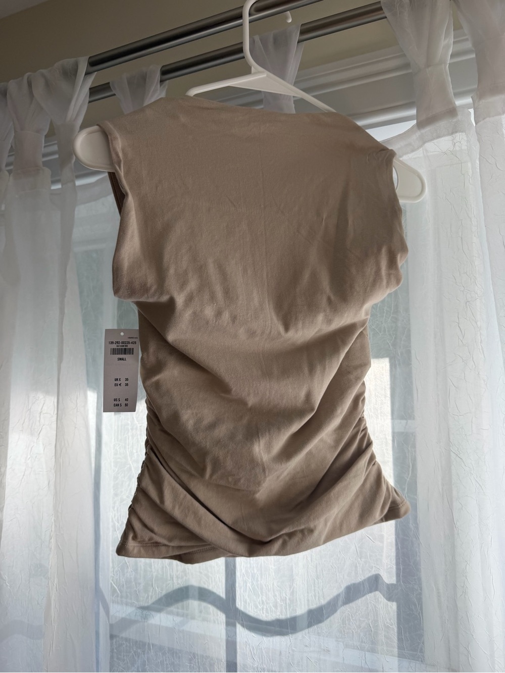Abercrombie & Fitch Taupe Cowl Neck Ruched Women’s Camisole - Picture 3 of 5